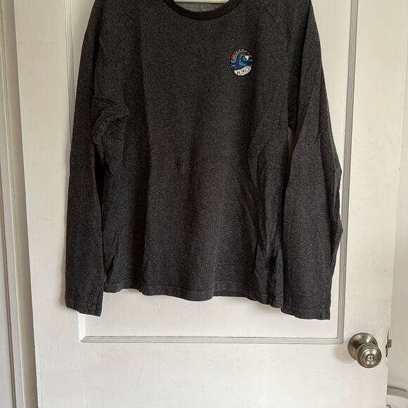 Patagonia lightweight Organic Cotton Crew Gray Sweatshirt with Wave Graphic - Picture 2 of 2